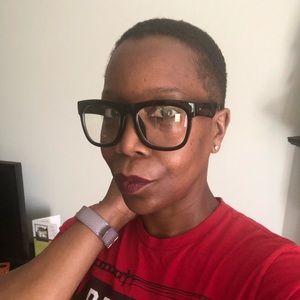 Black Oversized square thick glasses